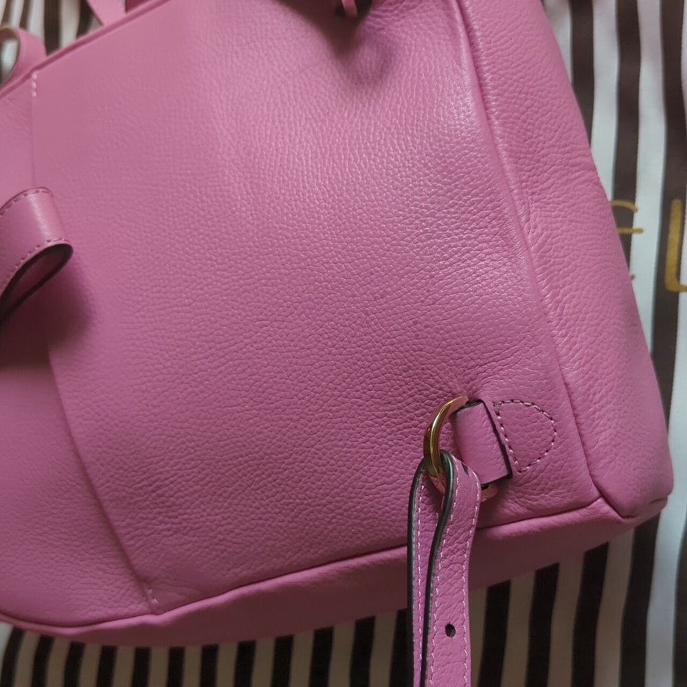 Henri Bendel Vibrant Pink Leather Backpack - Picture 6 of 12